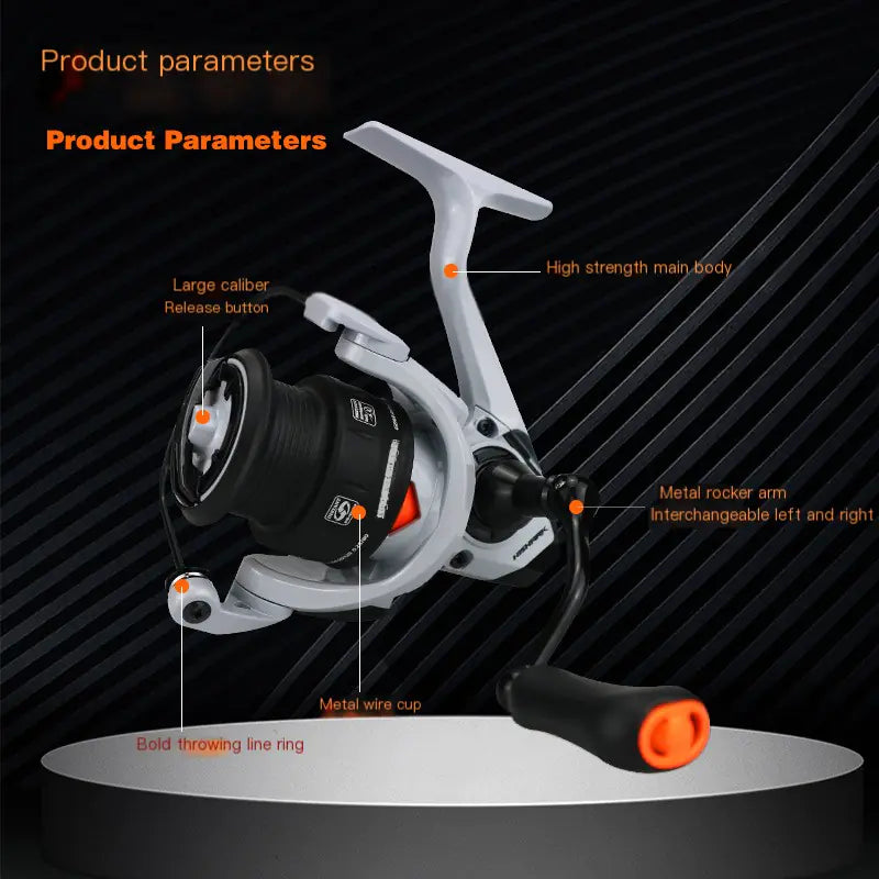 Black Shark All-Metal Spinning Fishing Reel for Lure