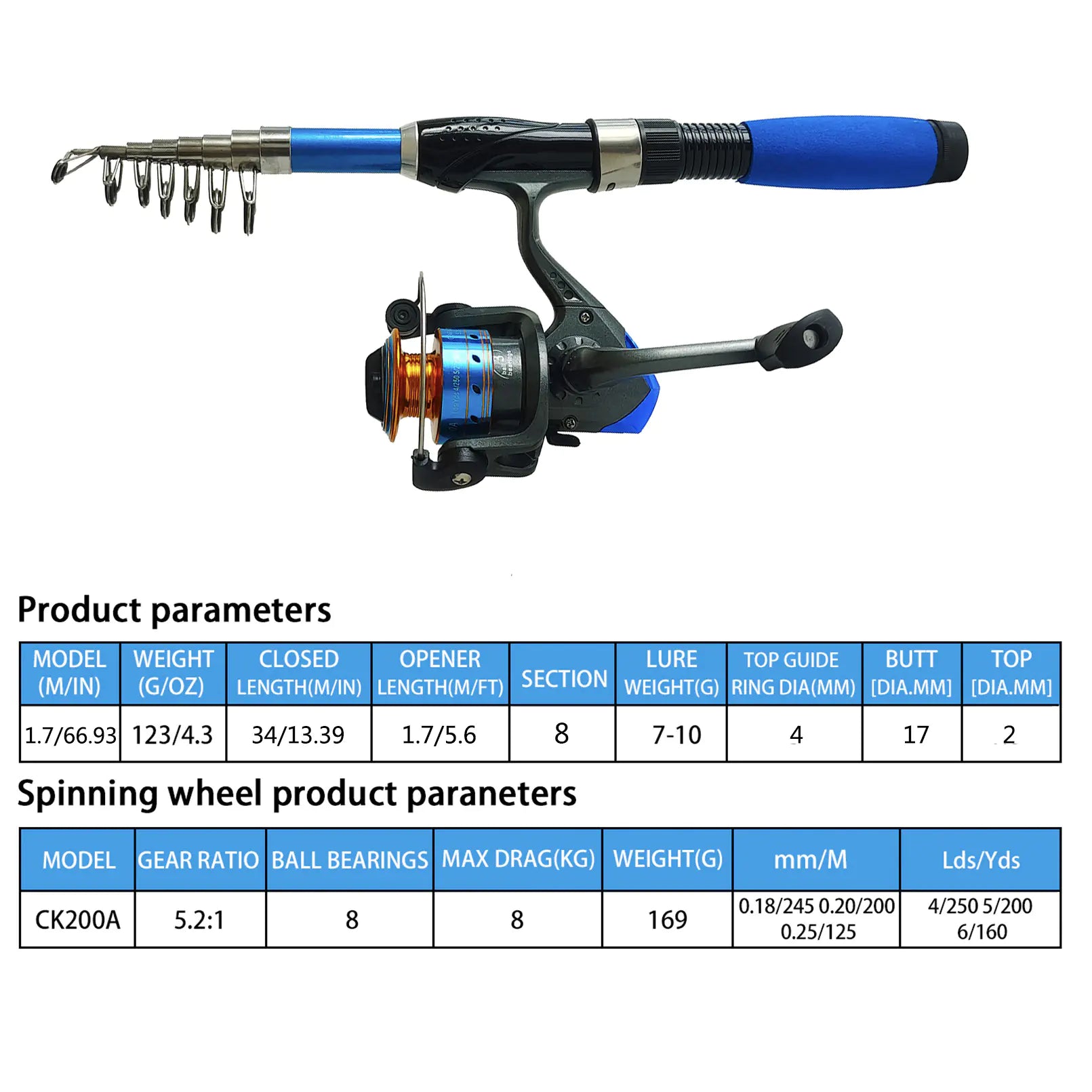 Fishing Rod and Reel Set - Short Sea Fishing Gear