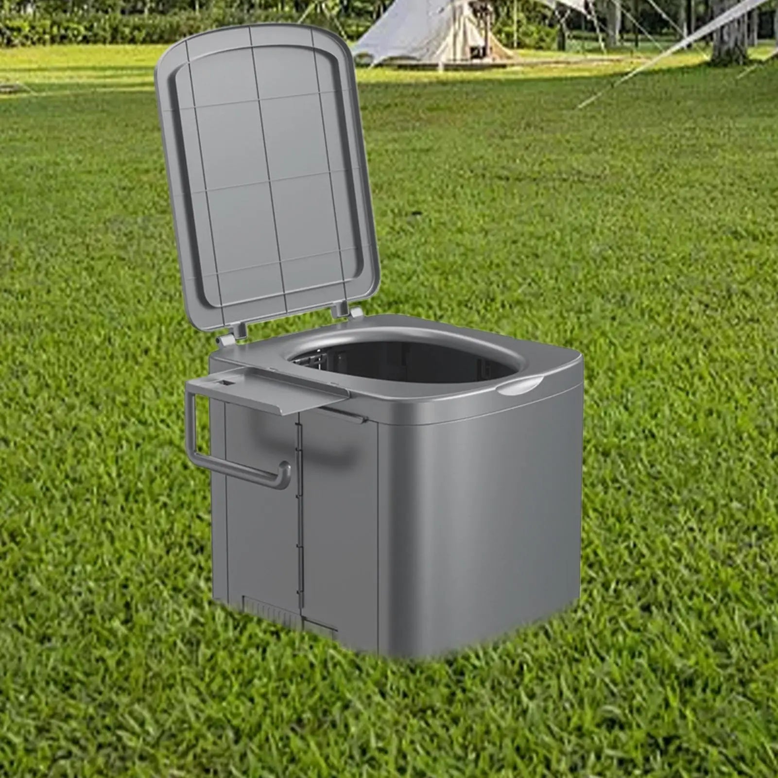 Portable Camping Toilet Ergonomic Handle Outdoor Toilet Heavy Duty Compact Training Seat For Kids Adults Car Rv Beach Hiking