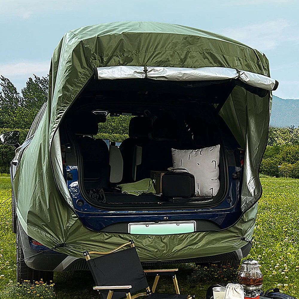 Tent Outdoor Car Rear Tent Camping Picnic MPV Rear Tent with Canopy SUV Rear Extension Tent Sunshine-Proof Rain-Proof SUV Tent T