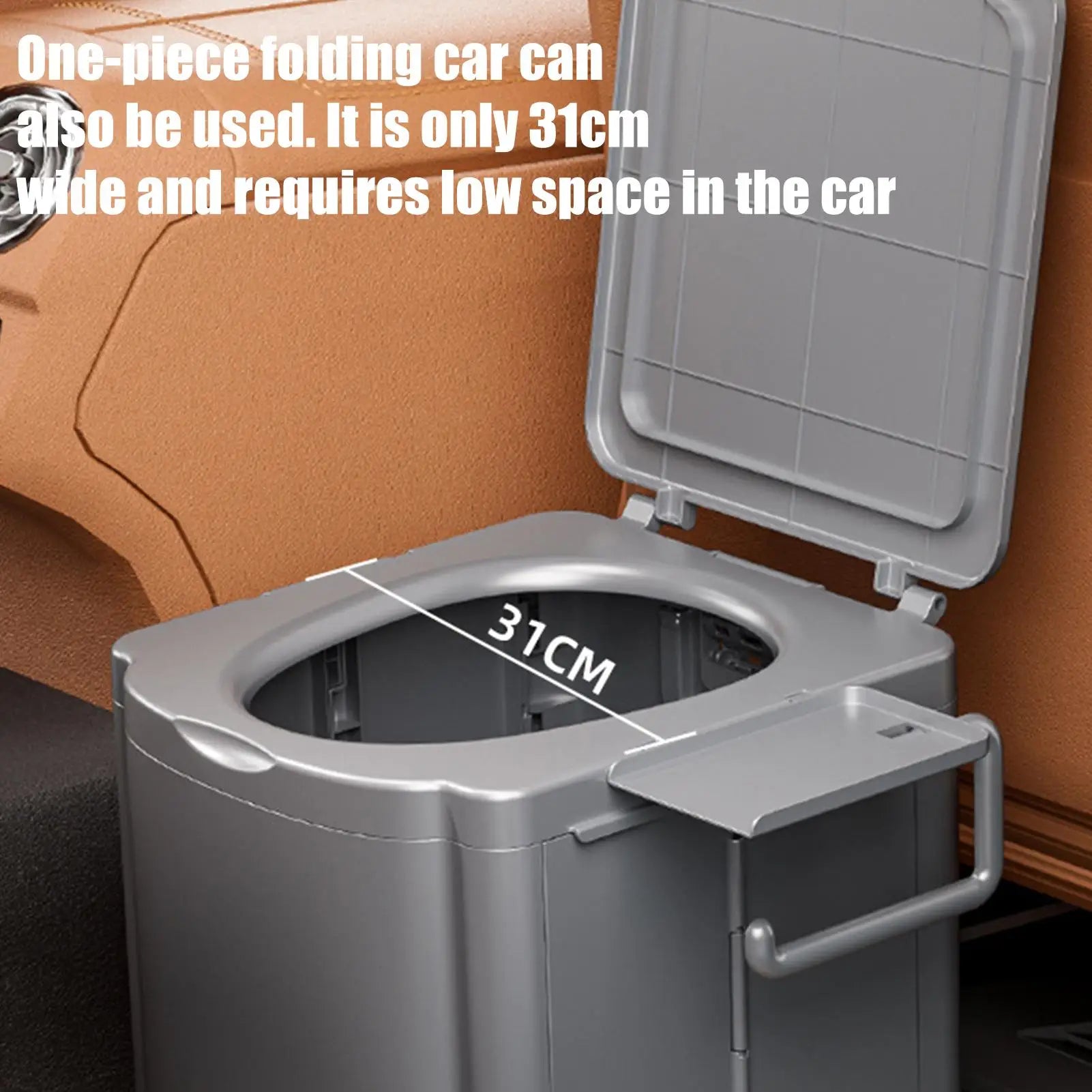 Portable Camping Toilet Ergonomic Handle Outdoor Toilet Heavy Duty Compact Training Seat For Kids Adults Car Rv Beach Hiking