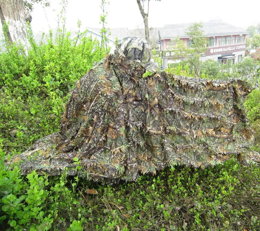 Cloak dress  Hunting clothes New 3D maple leaf Bionic Ghillie Yowie sniper birdwatch airsoft Camouflage Clothing jacket