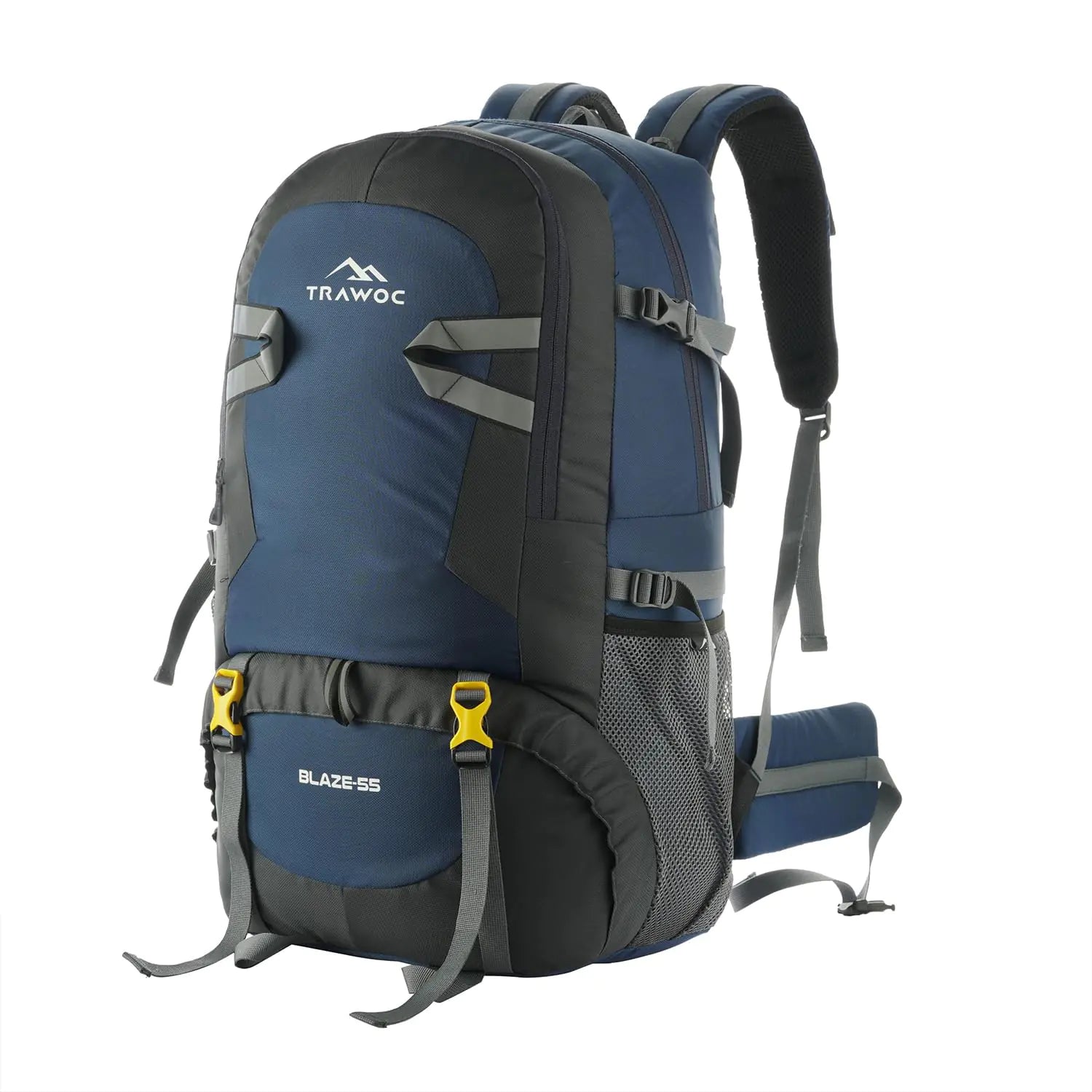 TRAWOC BLAZE 55L Travel Backpack - Daypack for Camping Hiking Trekking for Men & Women SHK014-Navyblue