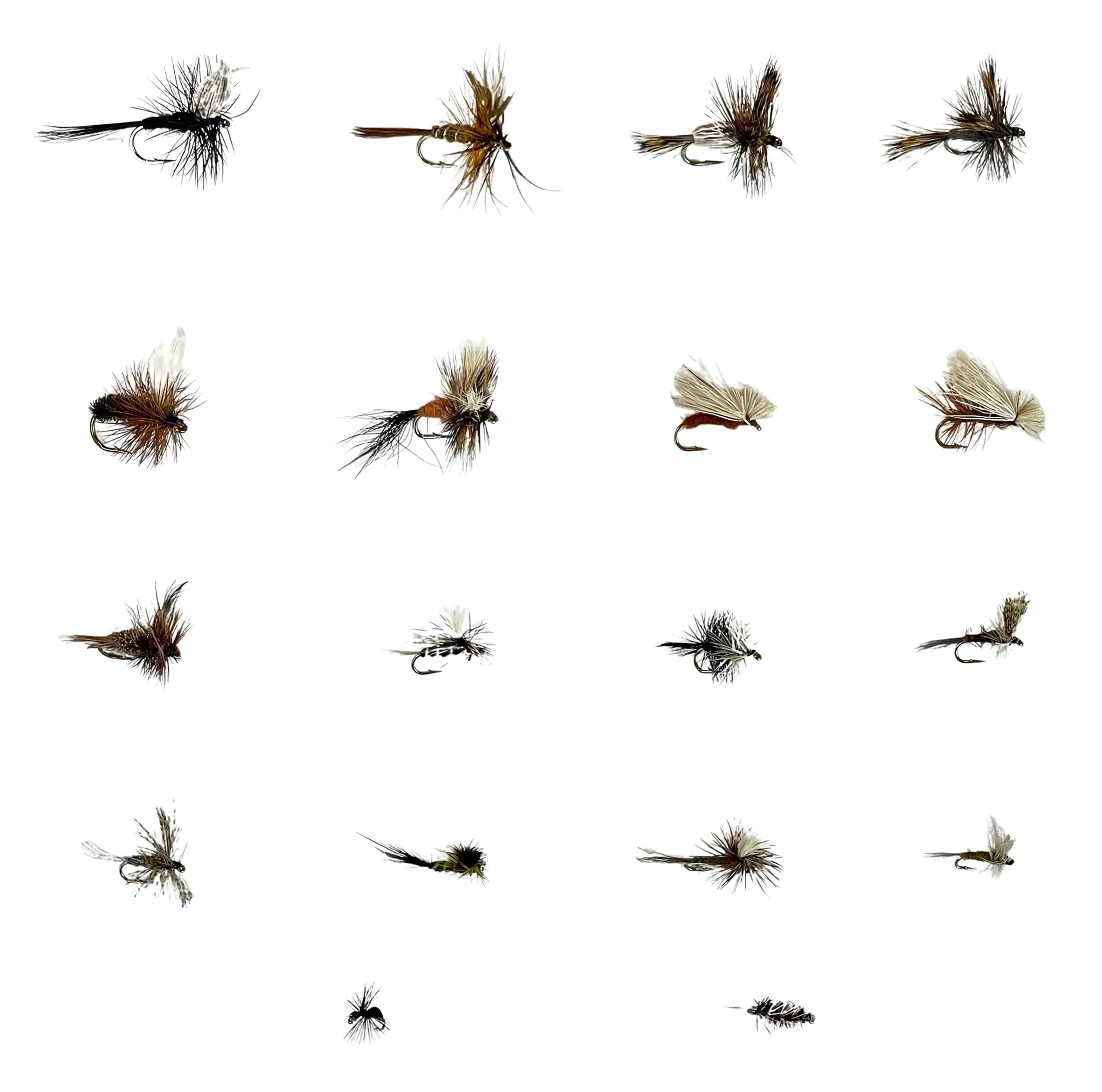 Feeder Creek Fly Fishing Lures | Flies for Fly Fishing 18 Patterns with Fly Box Fly Fishing Assortment | Full of Dry Flies | Trout Flies | Fly Fishing Kit | Bass Flies