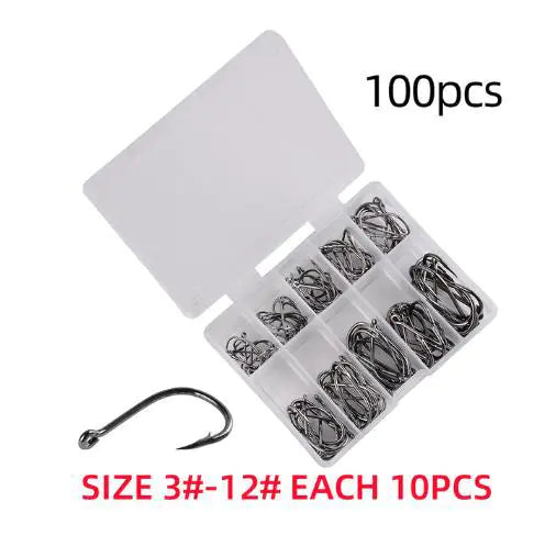 Outdoor Fishing Gear - Ise Fishing Hooks with Box (500 pcs)