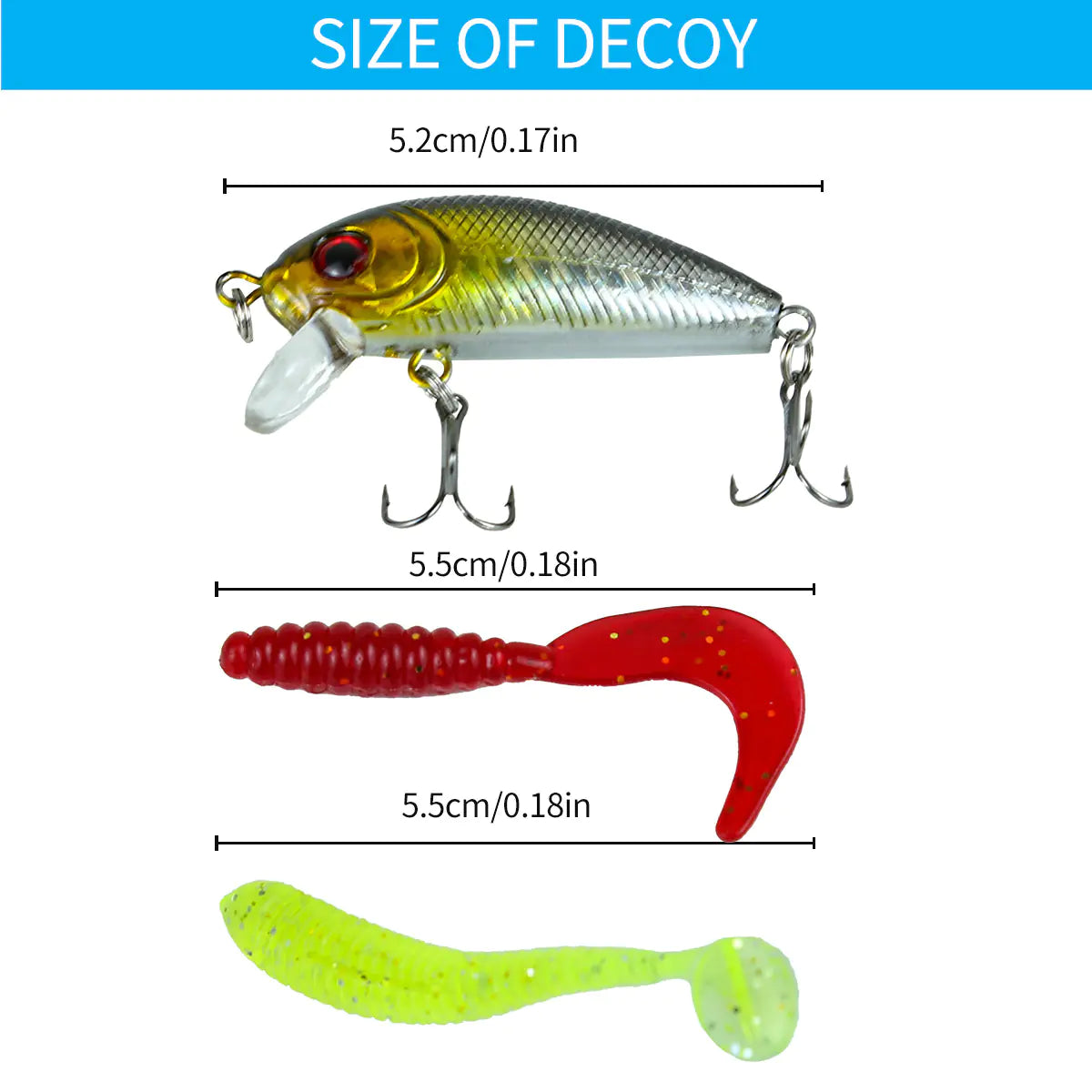 Lure Bait Set with Soft Baits and Swimbaits Combo