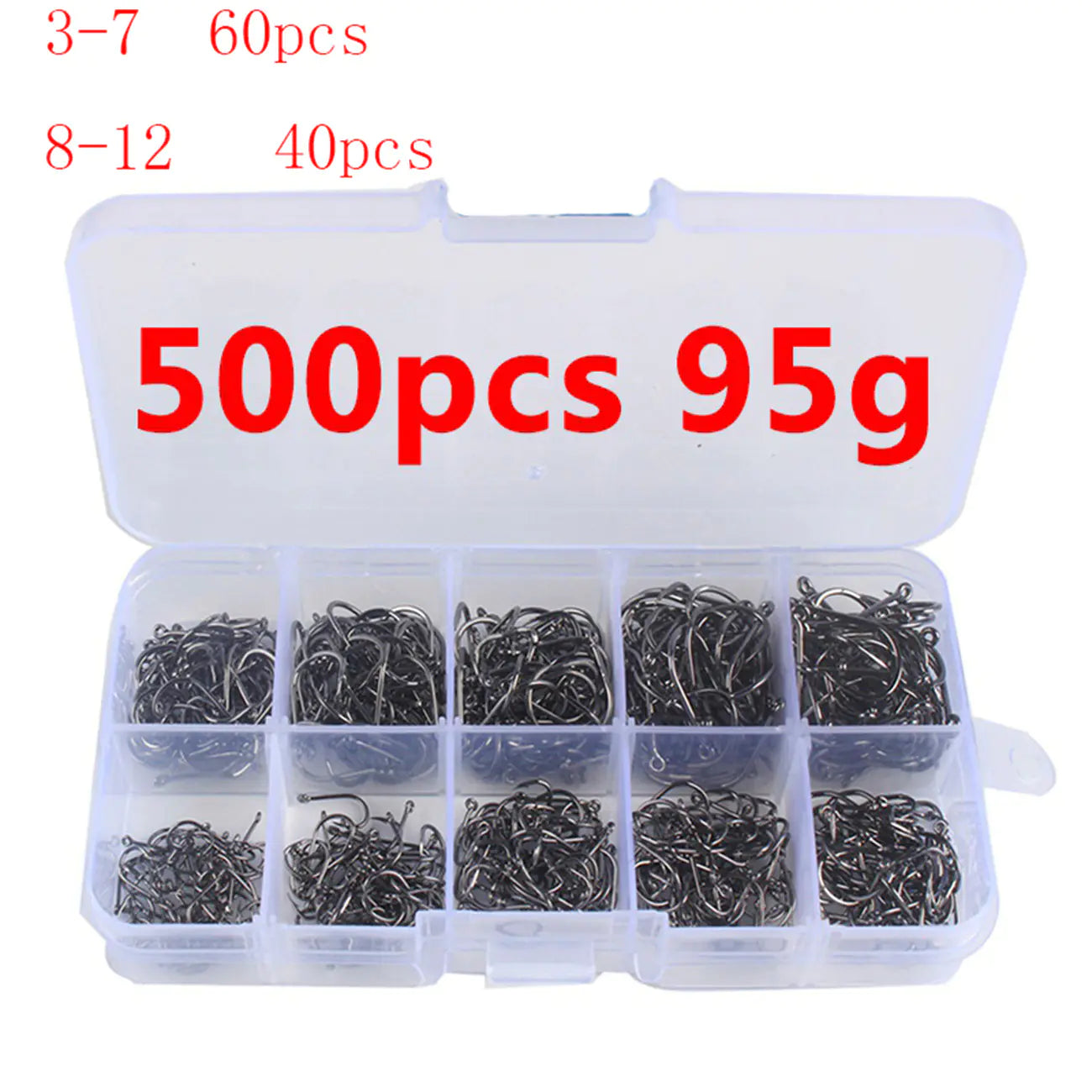 Outdoor Fishing Gear - Ise Fishing Hooks with Box (500 pcs)