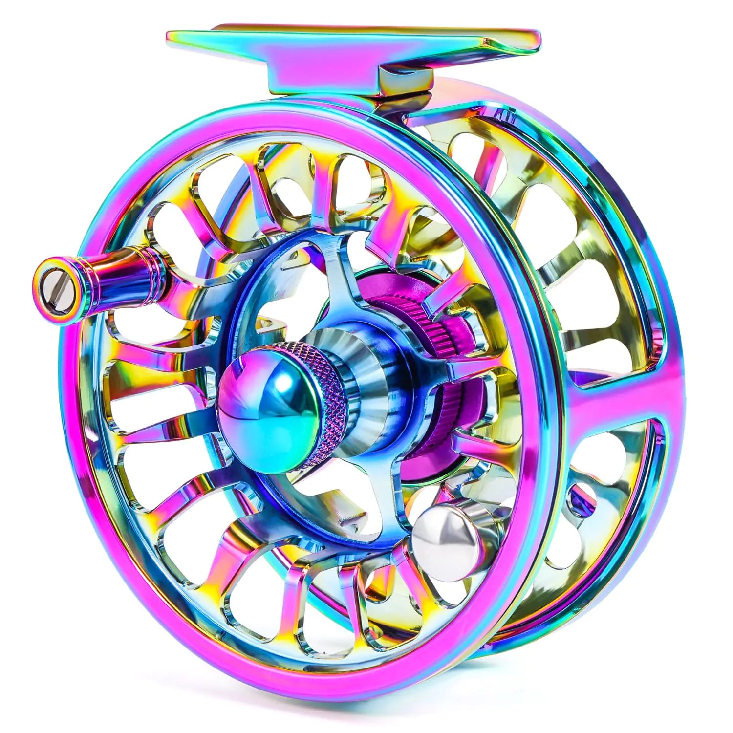 Sougayilang Colorful Fly Fishing Reel Size 5/67/8 CNC-Machined Aluminum Alloy Fly ReelPowerful Lightweight Fly Reels for Trout Fishing (5/6