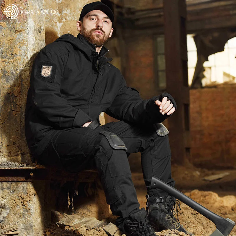 4XL G8 Windbreaker Tactical Jacket Men Winter Warm Hooded Coat Camouflage Fleece Clothes Outdoor Waterproof Hiking Heated Jacket