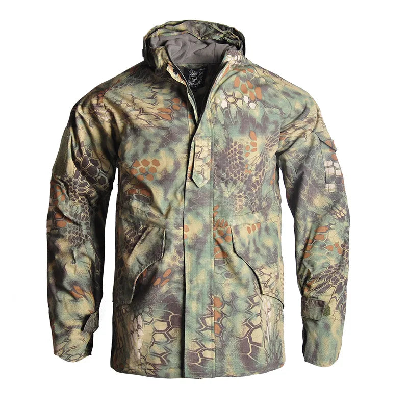 4XL G8 Windbreaker Tactical Jacket Men Winter Warm Hooded Coat Camouflage Fleece Clothes Outdoor Waterproof Hiking Heated Jacket