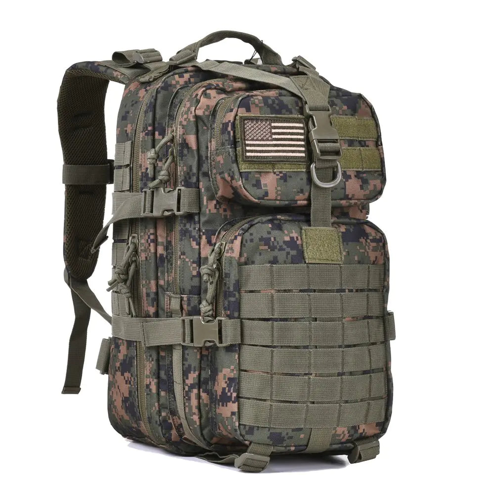REEBOW GEAR Military Tactical Backpack Small Molle Assault Pack Army Bug Bag Backpacks Rucksack Daypack (Woodland Camo)