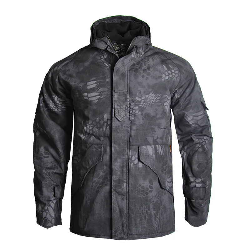 4XL G8 Windbreaker Tactical Jacket Men Winter Warm Hooded Coat Camouflage Fleece Clothes Outdoor Waterproof Hiking Heated Jacket