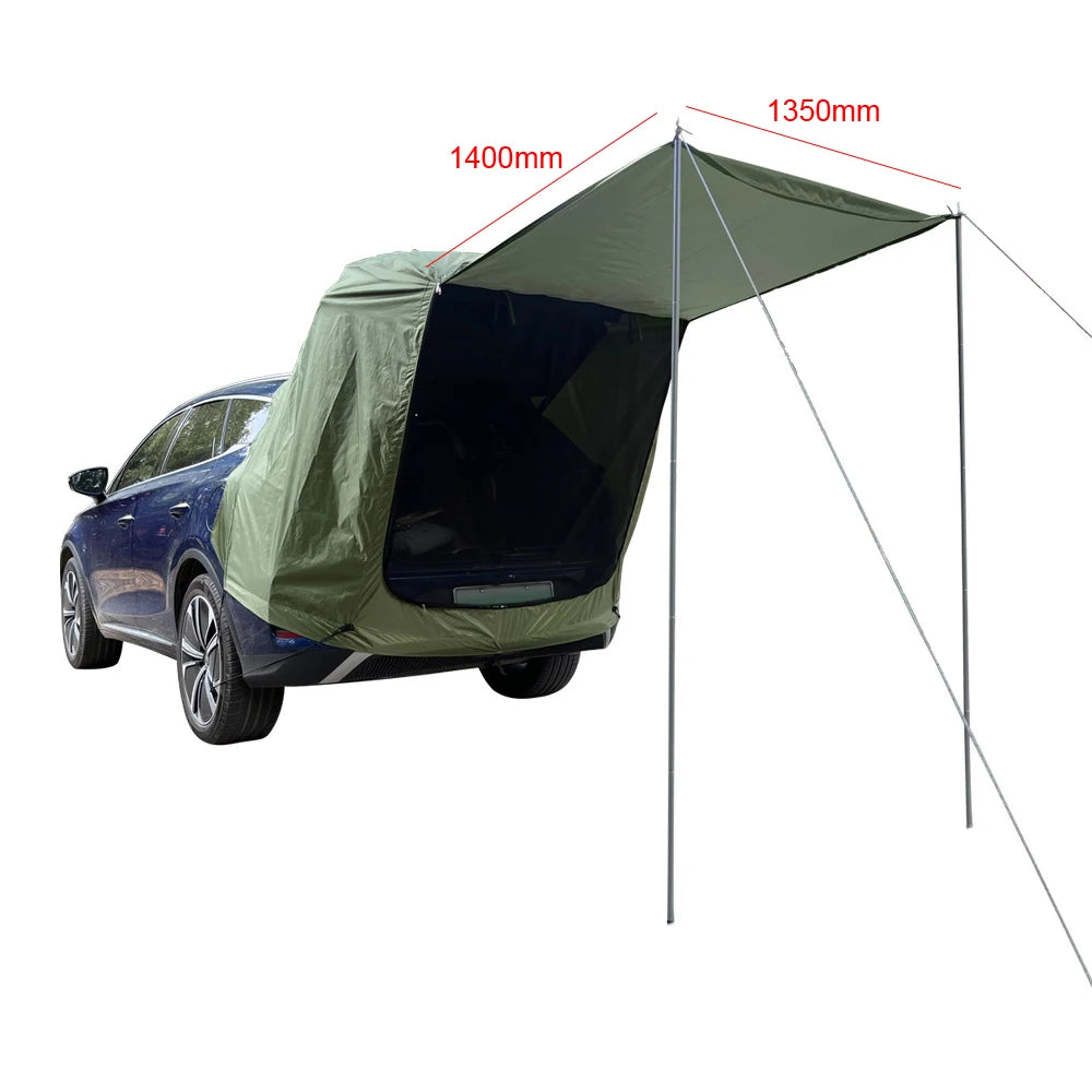 Tent Outdoor Car Rear Tent Camping Picnic MPV Rear Tent with Canopy SUV Rear Extension Tent Sunshine-Proof Rain-Proof SUV Tent T
