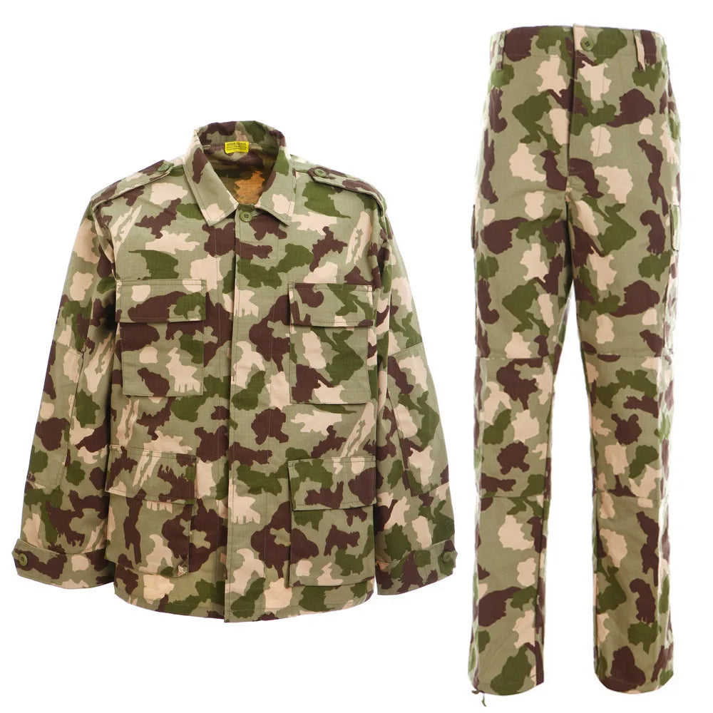 Military Tactical Camouflage BDU Uniform Suit Army Outdoor Hunting Training Suit Jacket Pants Men's Waterproof Durable