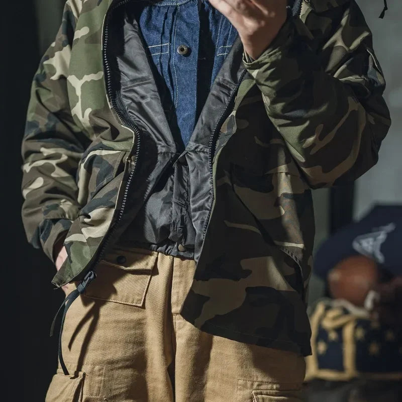 Woodland Winter Outdoor Charge Jacket Mens Camouflage Waterproof Coat Windbreak Men's Tactical Hooded Outwear ECWCS PARKA