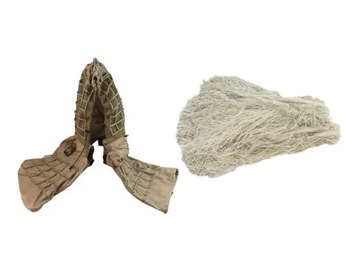 New Tactical CS Training Hunting Clothes With Yarn Sniper Camouflage Mesh Ghillie Suits Foundation Outdoor Shooting Jacket Sets