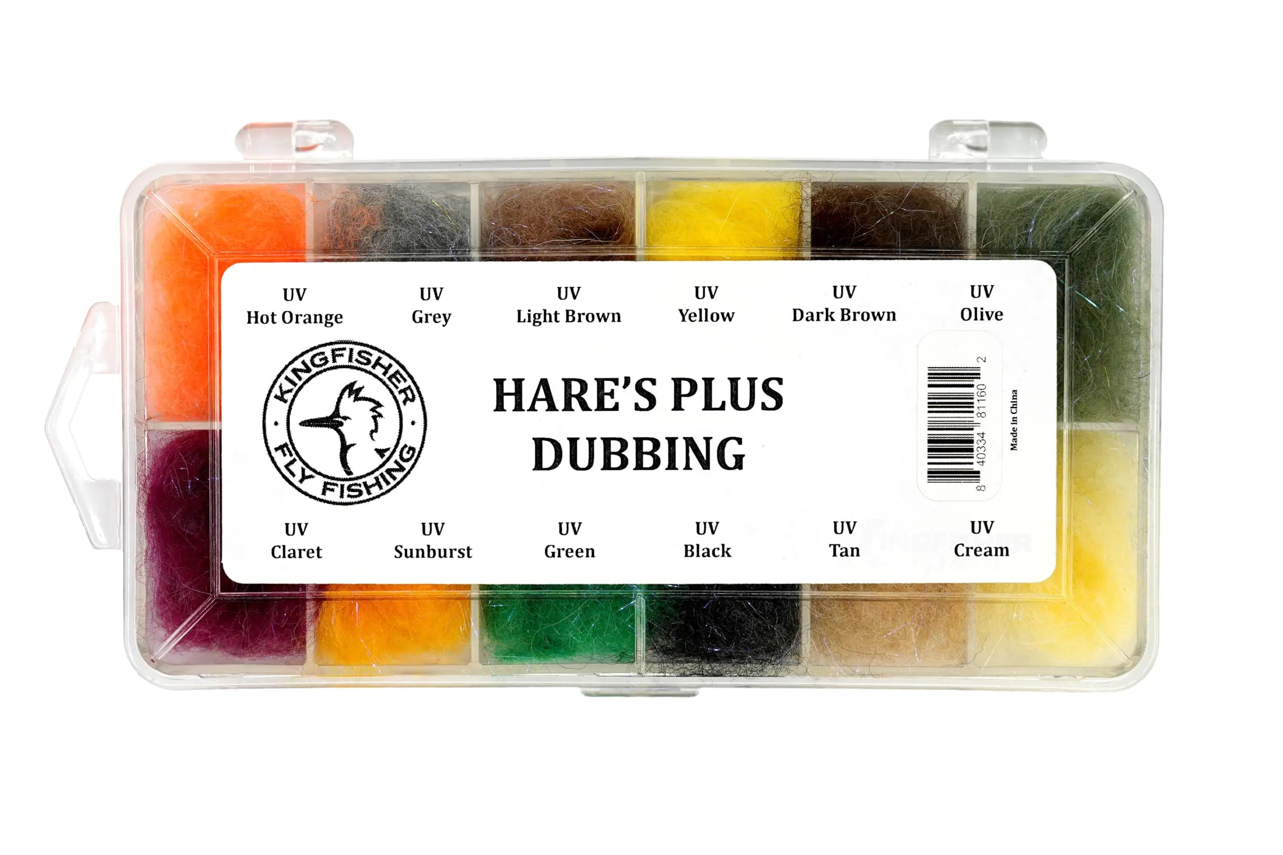 Kingfisher Fly Fishing Hares Plus Fly Tying Dubbing Dispenser