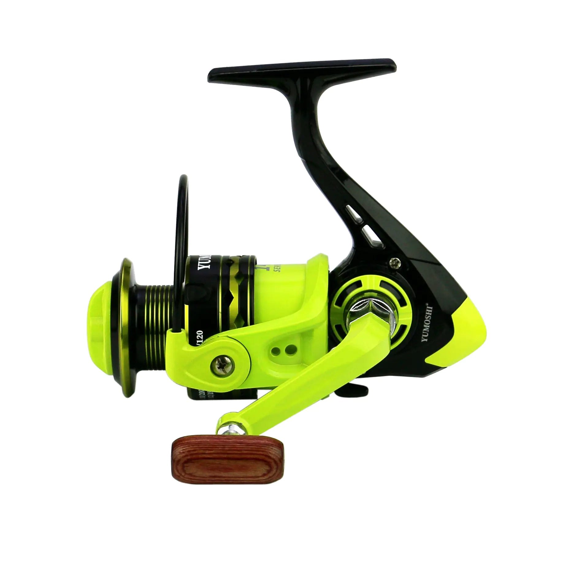 YUMOSHI Metal Spinning Reel for Fishing Green