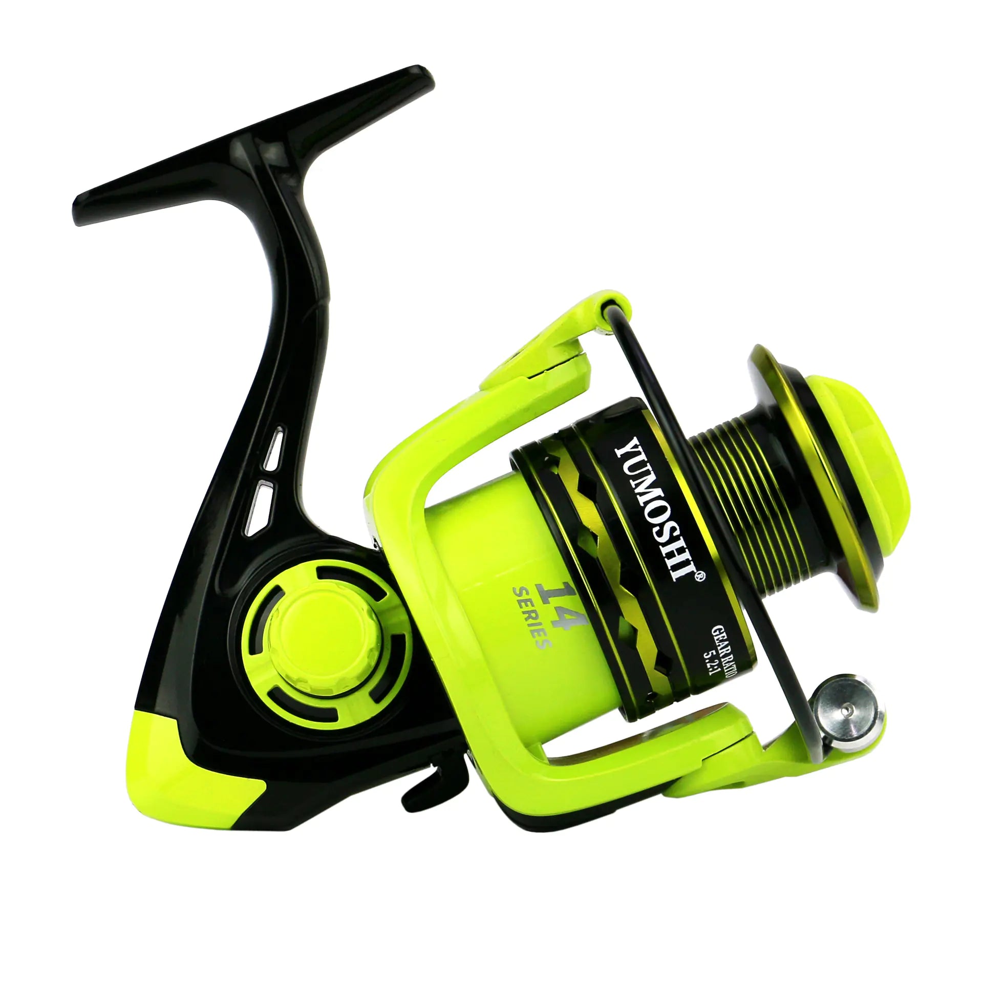 YUMOSHI Metal Spinning Reel for Fishing Green