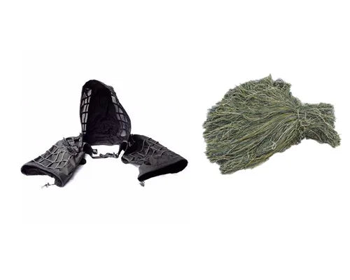 New Tactical CS Training Hunting Clothes With Yarn Sniper Camouflage Mesh Ghillie Suits Foundation Outdoor Shooting Jacket Sets