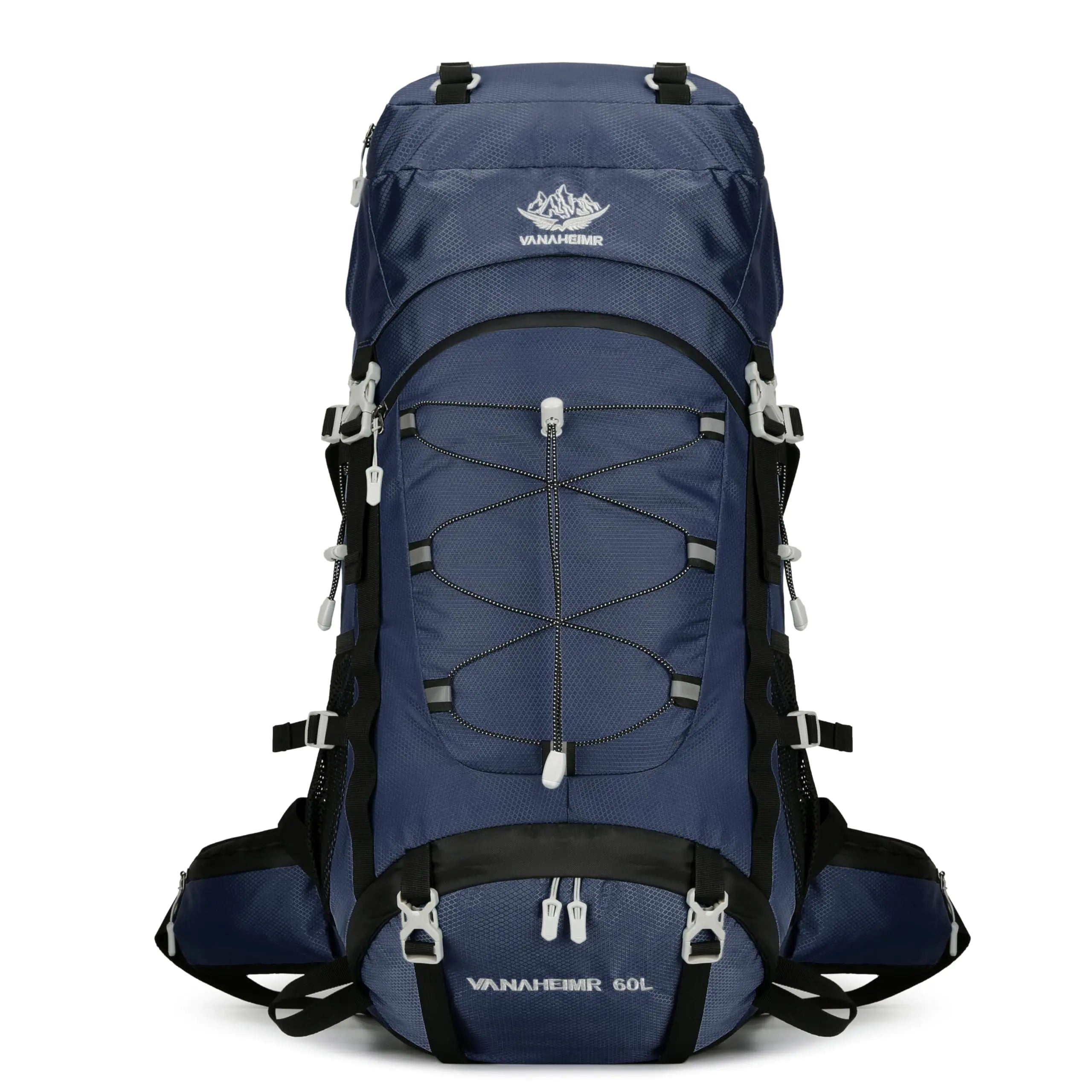 YFREAL 60L Travel Hiking Camping Backpack with Rain Cover Backpack Water ResistantClimbing Backpack for Men Women