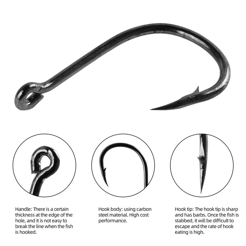 Outdoor Fishing Gear - Ise Fishing Hooks with Box (500 pcs)