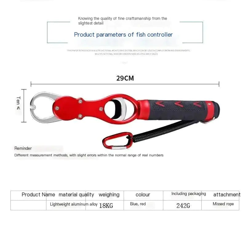 Multi-functional Fishing Tackle with Scale and Grip Tool