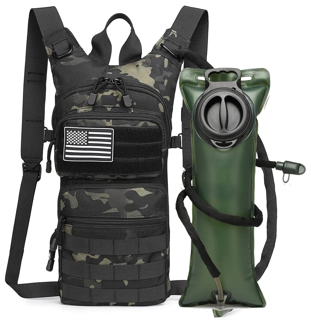 ATBP Insulated Water Hydration Pack Bag with 3L TPU Bladder Tactical Molle Hydration Backpack for Hiking Cycling Running