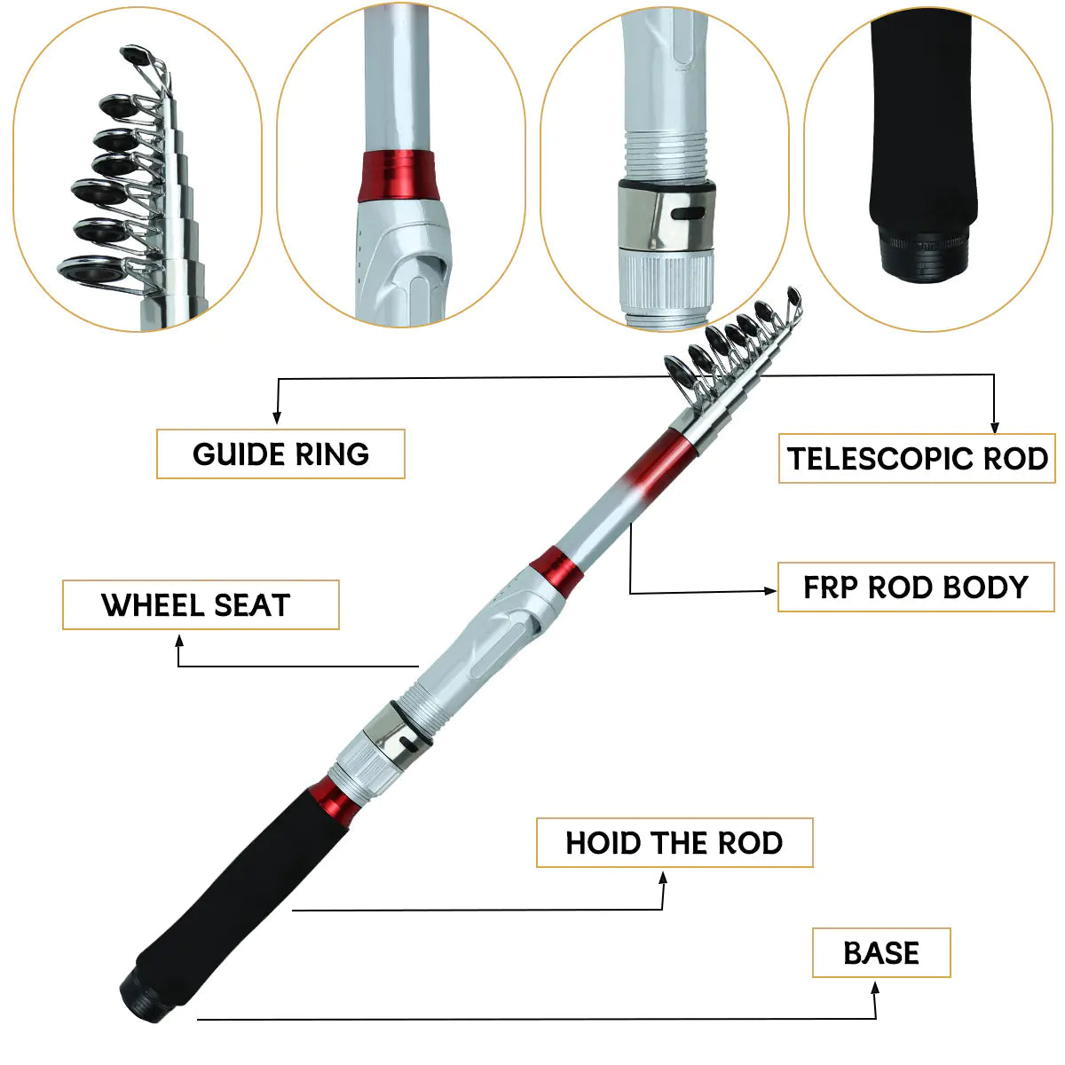ZURYP Fishing Gear Set with Rod, Soft Baits, Hooks
