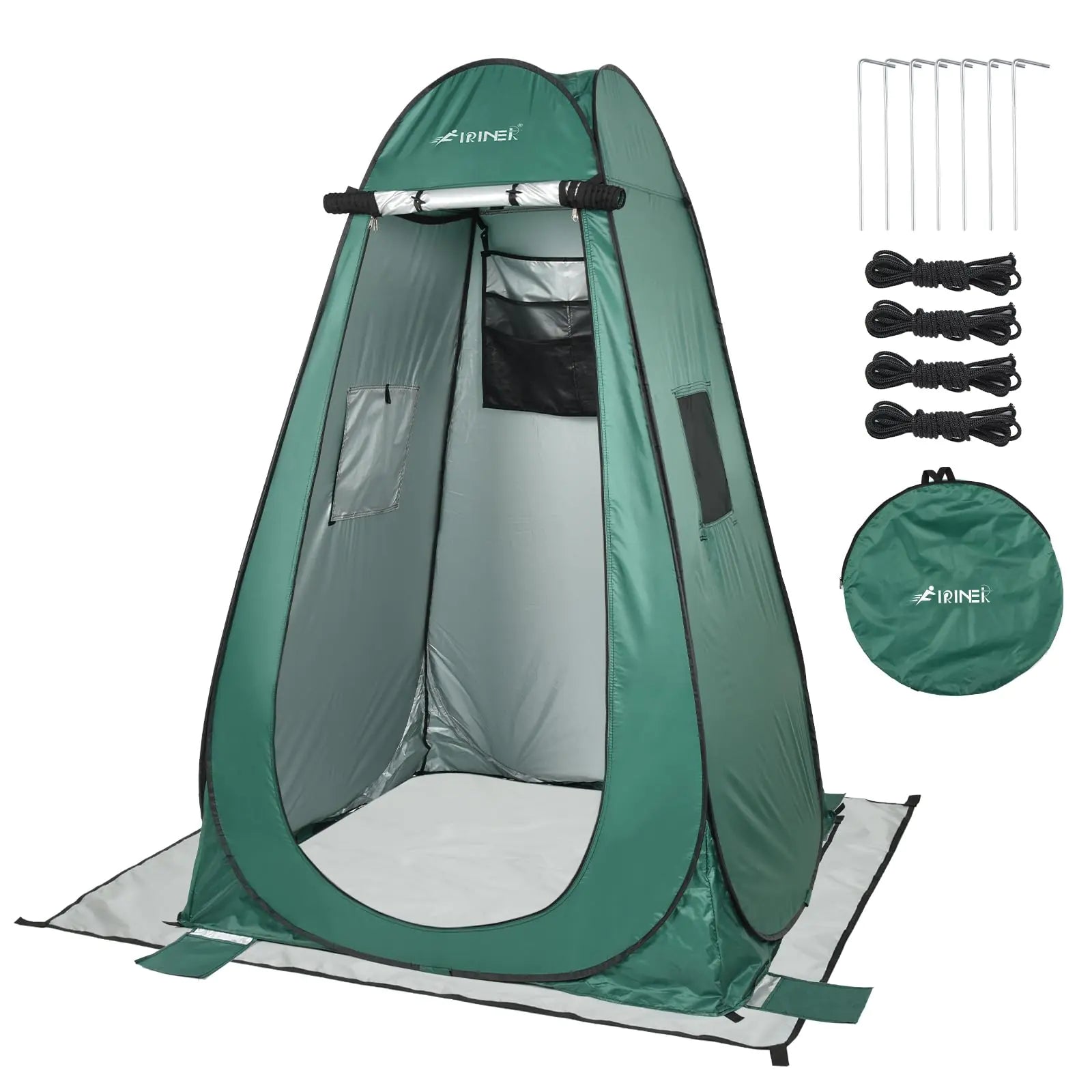 FIRINER Camping Shower Tent Pop Up Changing Tent Privacy Tent Portable Toilet Outdoor Bathroom Collapsible Shelter for Camping Hiking Beach Picnic Fishing Lightweight Sturdy