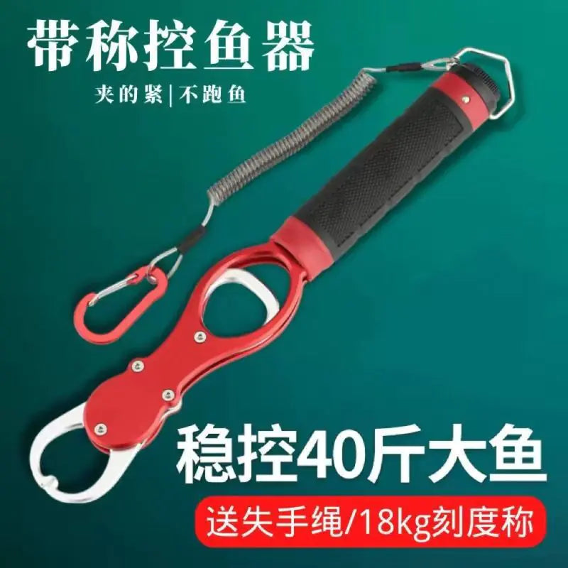 Multi-functional Fishing Tackle with Scale and Grip Tool